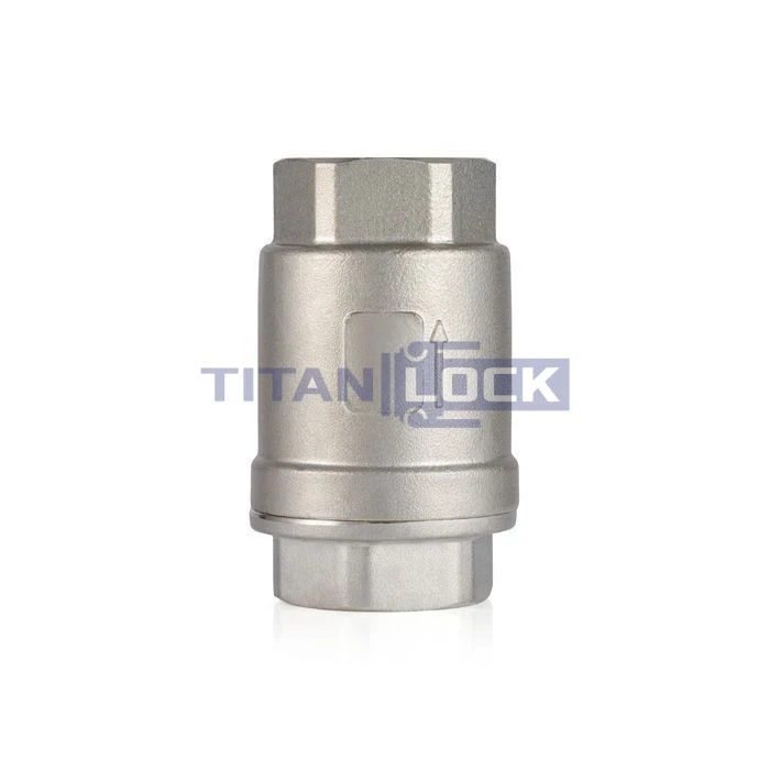 4Обратный клапан муфтовый нержавеющий AISI304, ВР/ВР 1", TL1FCV TITAN LOCK