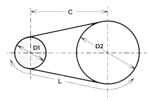 Чертеж ременной передачи