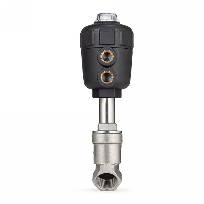 Седельный клапан наклонный, нерж. 304 с пневмоприводом (полипроп.), DN40 TL40CPAVPP TITAN LOCK
