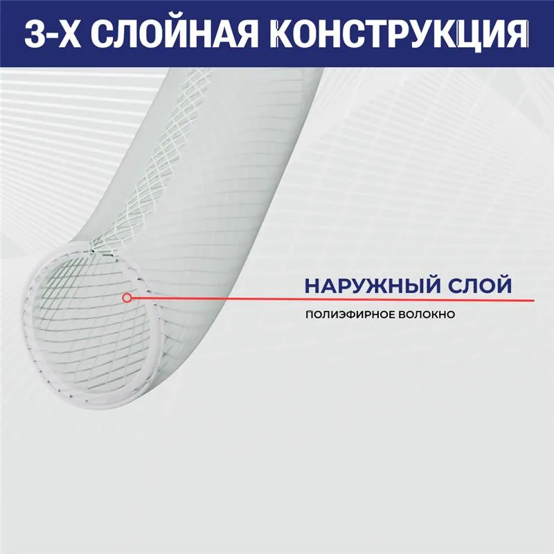 Пищевой напорный прозрачный ПВХ рукав "NEVA", -15+65 С, premium, внутр.диам.6 мм TL006NV TITAN LOCK