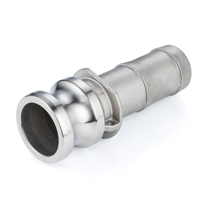 Камлок нержавеющий тип E, ниппель с хвостовиком 1 1/2", AISI304, TL150ESS TITAN LOCK