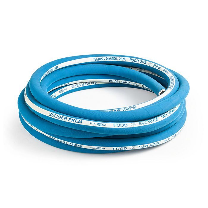 Пищевой  рукав «SELIGER-PREM», нап/всас, вн. диам. 13 мм, -40C, 10bar, EPDM, TL013SL-PR TITAN LOCK