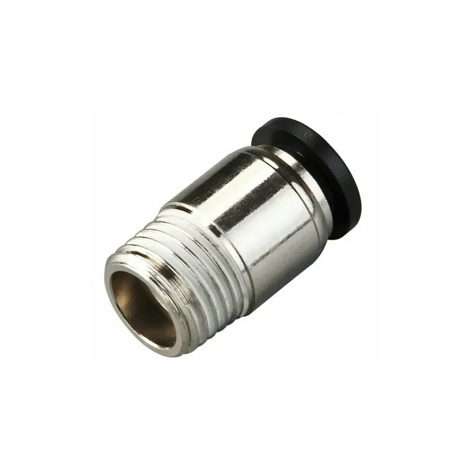 Фитинг цанговый прямой, 4 мм, наруж. резьба 1/4", сталь, тип POC, TLP-POC4-02 TITAN LOCK