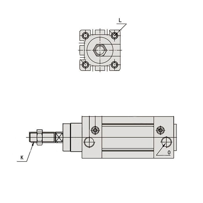 Пневмоцилиндр серии SI, 80X50, TLP-PC80X50SI TITAN LOCK