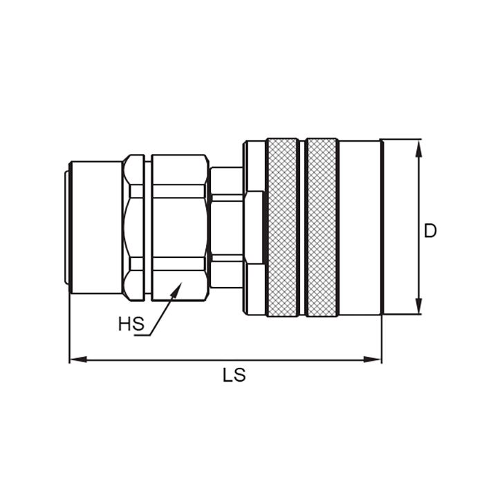 1/4in, БРС серия N (CVV, ISO 14541) резьбовая, розетка, оцинк. сталь TL2NF TITAN LOCK