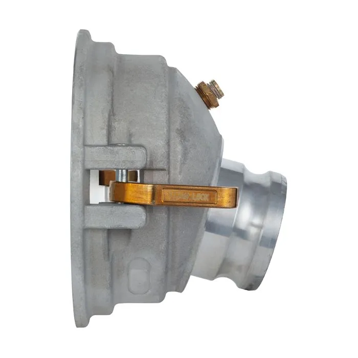 Переходник гравитационный для API адаптера, 4in, с камлоком 3in алюминий и клапаном TL400GAV300AL TITAN LOCK