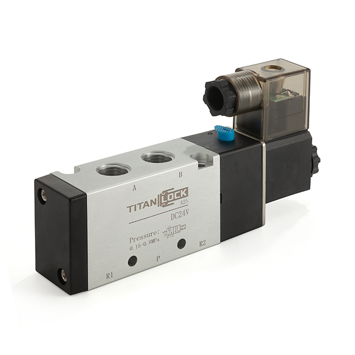 Пневмораспределитель электромагнитный 4V, серия 300, 1 канал, 8 мм, DC24V, TL4V310-08DC24V TITAN LOCK