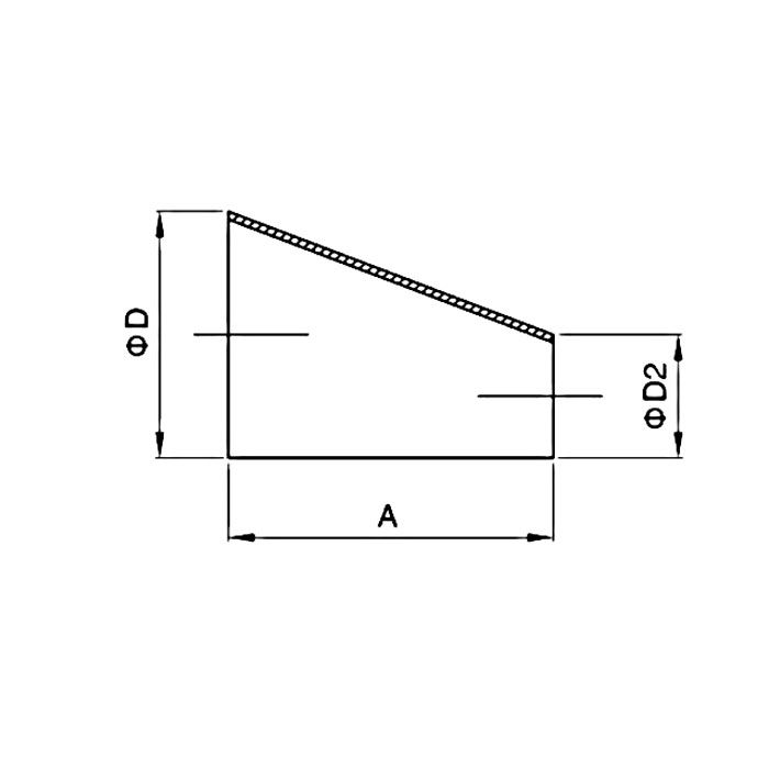 Переходник эксцентрический приварной, DN 50 x DN 25, нерж. сталь 316, TLWER50-25SS TITAN LOCK