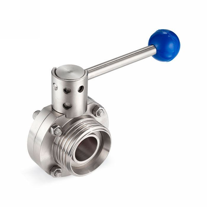 Затвор дисковый нержавеющий (AISI304) DN80, типа сварка-резьба, DIN TLSD080WTS TITAN LOCK