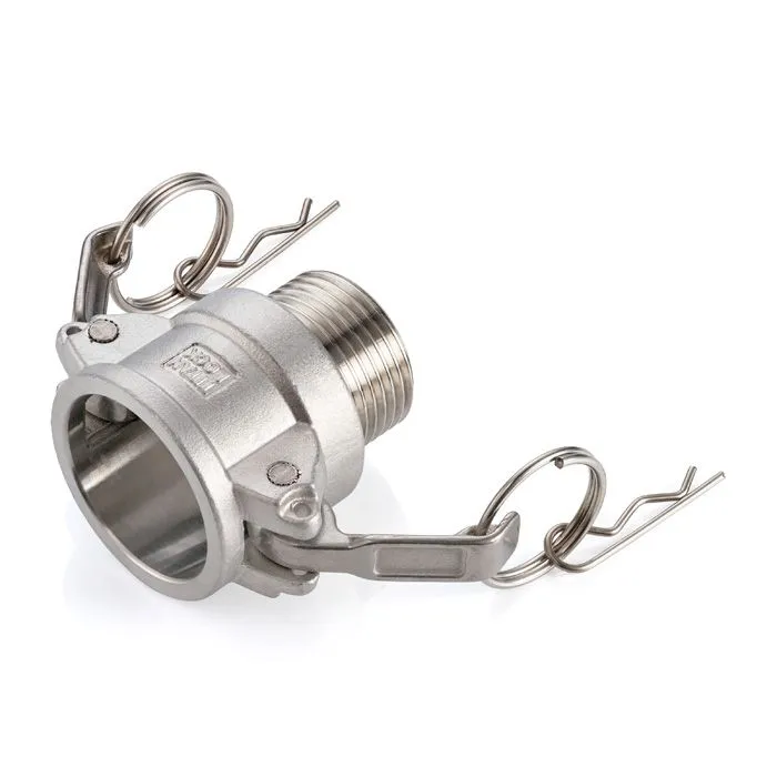 Камлок нержавеющий тип B розетка, наруж. резьба BSP 1", AISI304, TL100BSS TITAN LOCK