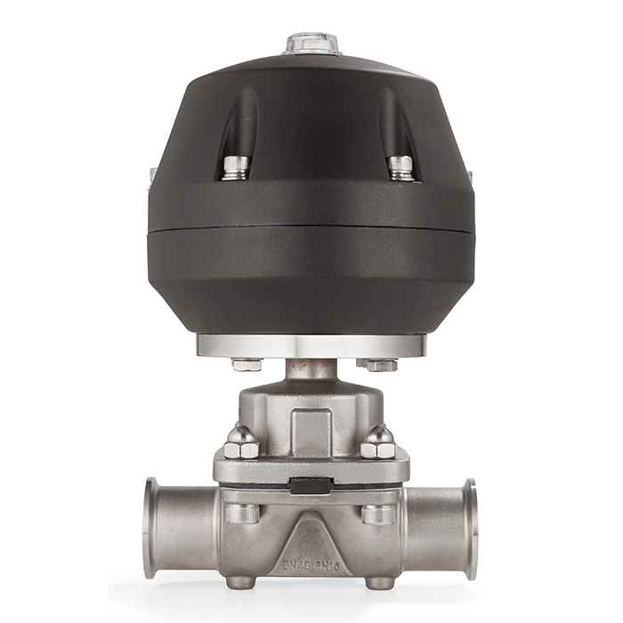 Мембранный клапан нерж.316 типа clamp, с пневмоприводом (полипроп.), DN50 DIN TL50DVCL-PP TITAN LOCK