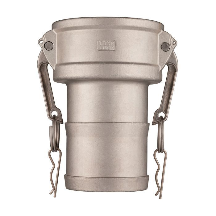 Камлок нержавеющий тип С, розетка с хвостовиком 8", AISI304, TL800CSS TITAN LOCK