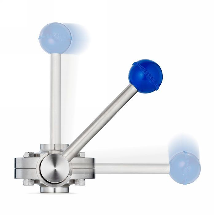 Затвор дисковый нержавеющий (AISI316) DN25, типа сварка-сварка TLSD025WDSS TITAN LOCK