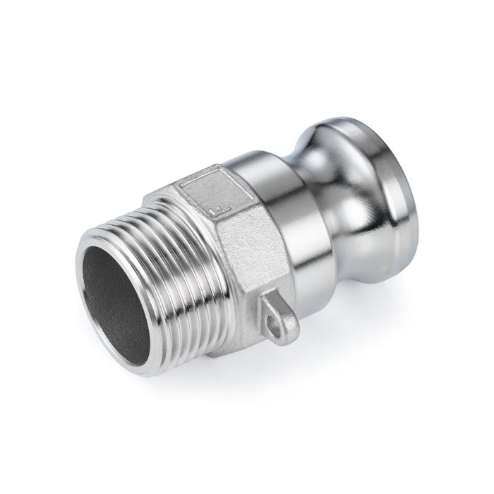 Камлок нержавеющий тип F ниппель, наруж. резьба BSP 1 1/2", AISI304, TL150FSS TITAN LOCK