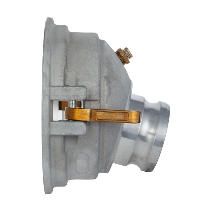 Переходник гравитационный для API адаптера, 4in, с камлоком 4in алюминий и клапаном TL400GAV400AL TITAN LOCK