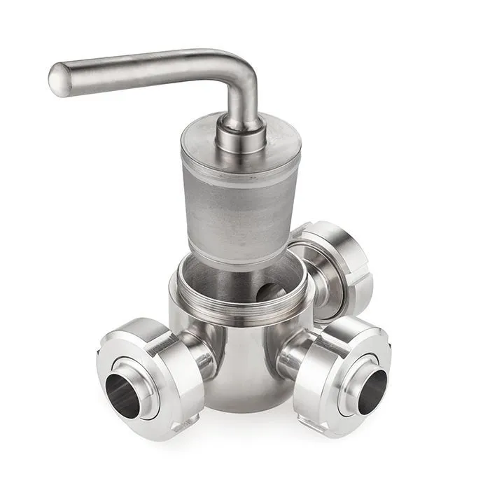 Кран пробковый трехходовой нерж 304, тип L, DN25, TL3CV25L-S TITAN LOCK