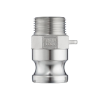 Камлок нержавеющий тип F ниппель, наруж. резьба BSP 1 1/2", AISI304, TL150FSS TITAN LOCK