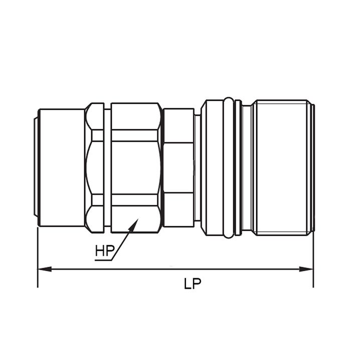 1/2in, БРС серия N (CVV, ISO 14541) резьбовая, ниппель, оцинк. сталь TL4NM TITAN LOCK