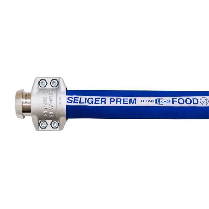 Пищевой  рукав «SELIGER-PREM», нап/всас, вн. диам. 63 мм, -40C, 10bar, EPDM, TL063SL-PR TITAN LOCK