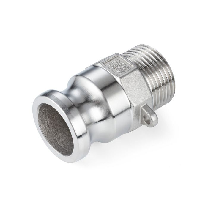 Камлок нержавеющий тип F ниппель, наруж. резьба BSP 1 1/2", AISI304, TL150FSS TITAN LOCK