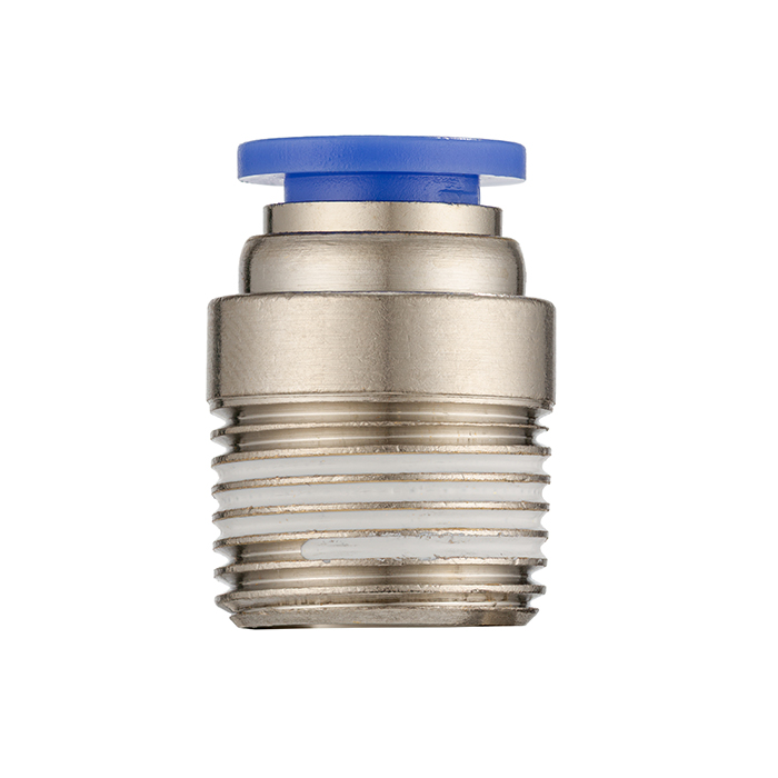 Фитинг цанговый прямой, 8 мм, наруж. резьба 1/2", сталь, тип POC, TLP-POC8-04 TITAN LOCK