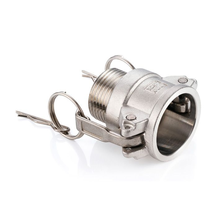 Камлок нержавеющий тип B розетка, наруж. резьба BSP 1", AISI316, TL100BSS316 TITAN LOCK