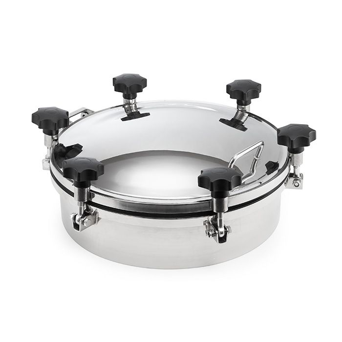 Люк круглый под давление нержавеющий DN400, пласт.ручки, TLTK400SHP TITAN LOCK