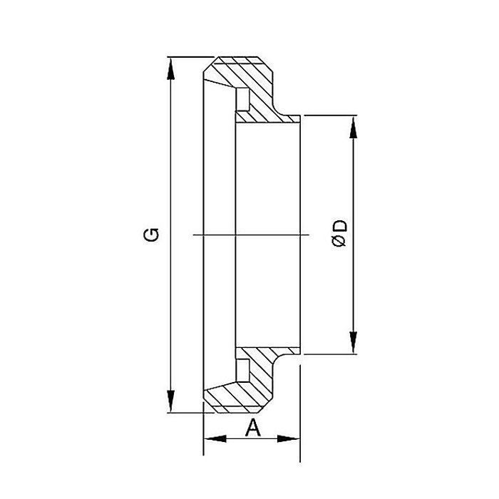 Резьбовой штуцер под приварку DIN 11851, DN25, нерж. сталь 316, TL25THRWSS TITAN LOCK