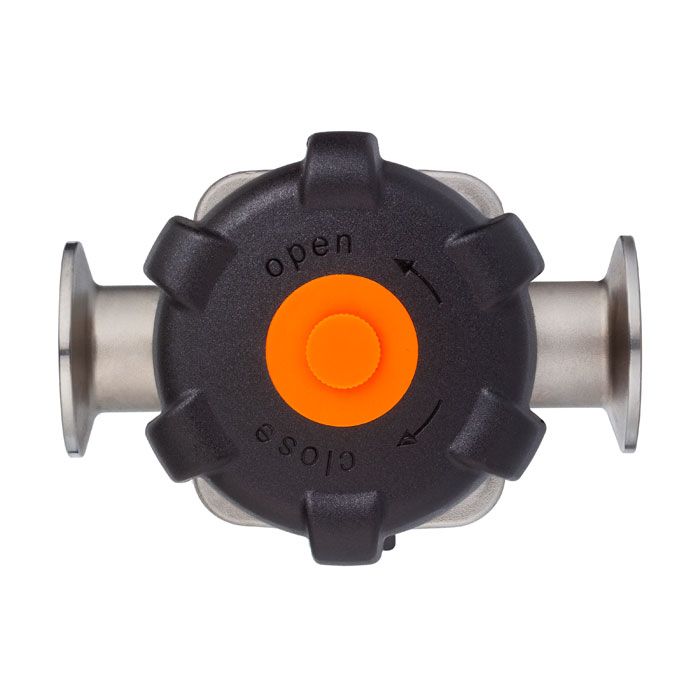 Мембранный клапан нерж.316 типа clamp-clamp, DN10 DIN TL10DVCLSS TITAN LOCK