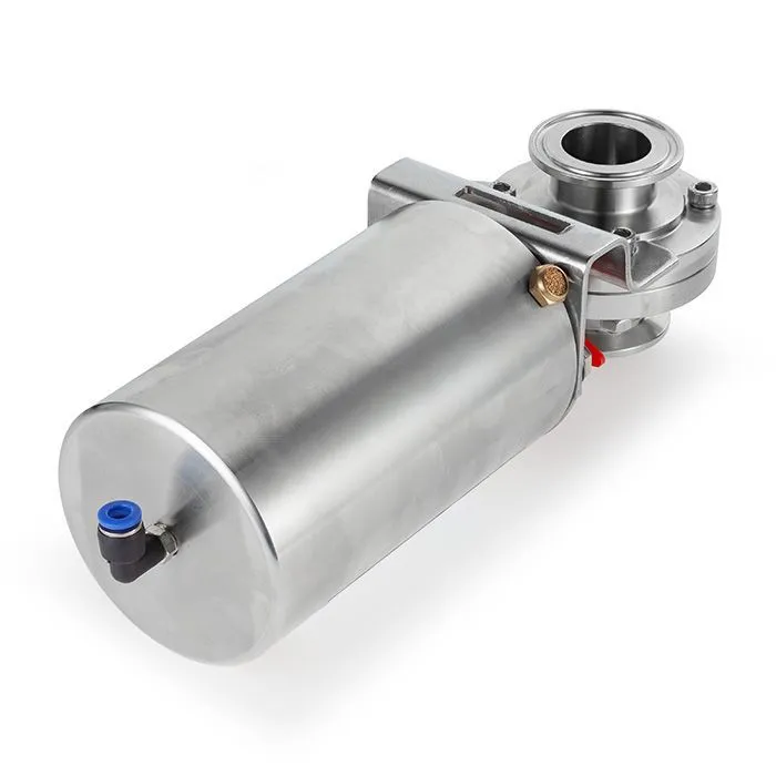 Затвор дисковый с пневмоприводом нерж. 304 DN32, тип clamp-clamp, DIN TLSD32CLS-P TITAN LOCK