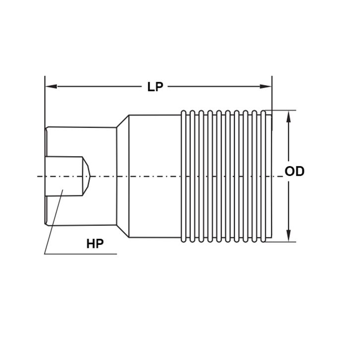 1in, БРС серия G (WS) резьбовая, ниппель, нерж.сталь 304 TL8GMS TITAN LOCK