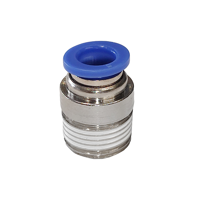 Фитинг цанговый прямой, 8 мм, наруж. резьба 1/4", сталь, тип POC, TLP-POC8-02 TITAN LOCK