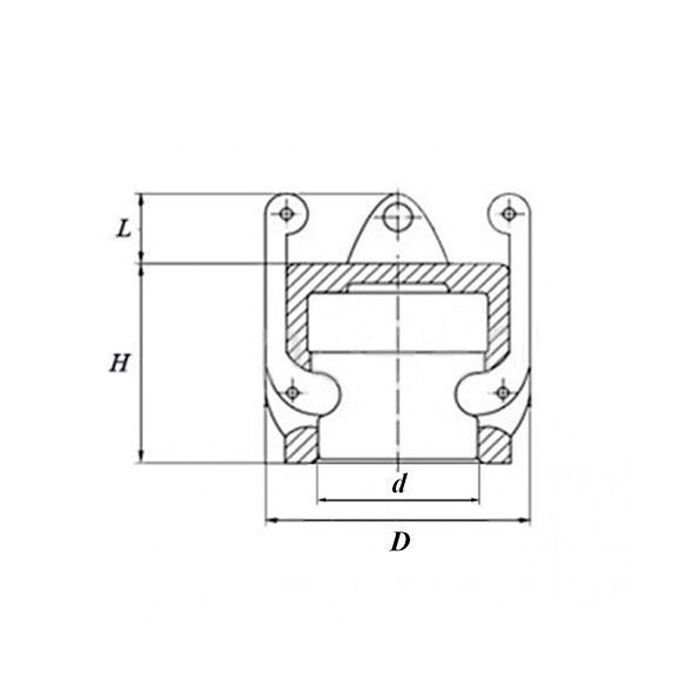 Камлок нержавеющий тип DC, заглушка для ниппеля 2 1/2", AISI316, TL250DCSS316 TITAN LOCK