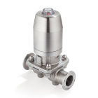 Мембранный клапан нерж.316 типа clamp, с пневмоприводом (нерж.), DN32 DIN TL32DVCL-PS TITAN LOCK