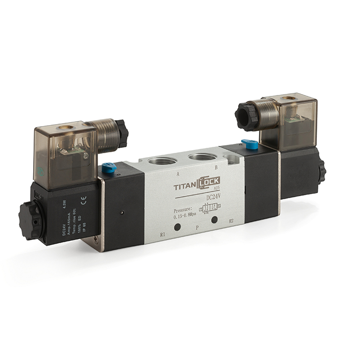 Пневмораспределитель электромагнитный 4V, серия 300, 2 канала, 10 мм, DC24V, TL4V320-10DC24V TITAN LOCK
