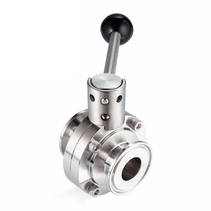 Затвор дисковый нержавеющий (AISI304) DN40, типа clamp-clamp TLSD040CLS TITAN LOCK