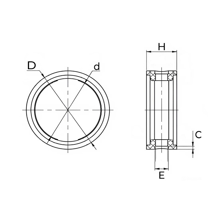 Уплотнение дискового затвора DN100, Силикон (оранжевый), DIN TLSDG100SIL-J TITAN LOCK