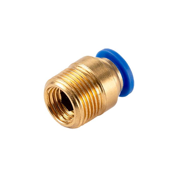 Фитинг цанговый прямой, 8 мм, наруж. резьба 1/8", латунь, тип POC, TLP-POC8-01BR TITAN LOCK
