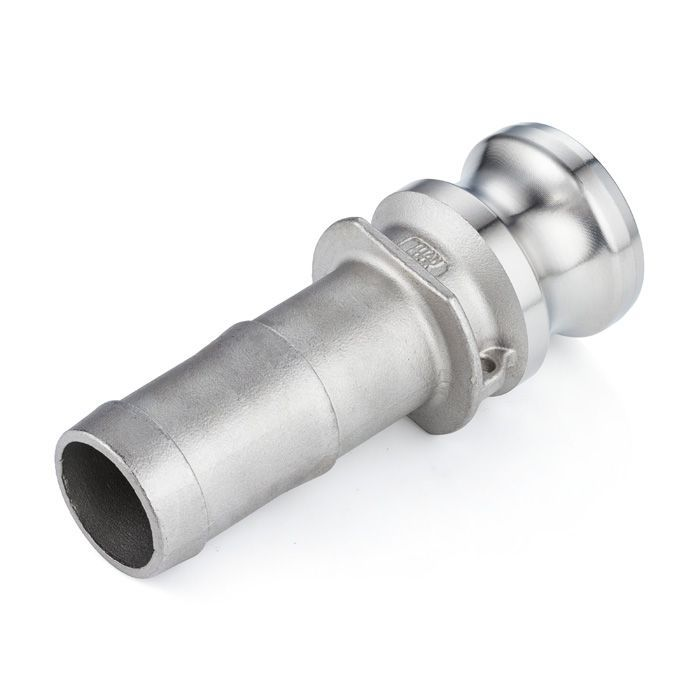 Камлок нержавеющий тип E, ниппель с хвостовиком 1", AISI316, TL100ESS316 TITAN LOCK