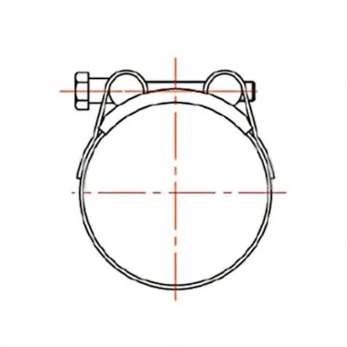 Усиленный хомут (113-121 мм), оцинк. сталь TL113-121RC TITAN LOCK