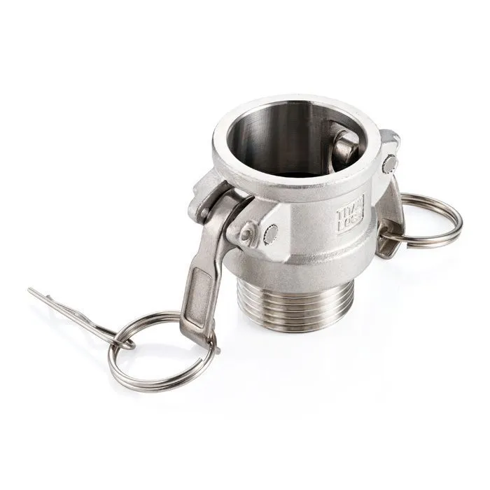 Камлок нержавеющий тип B розетка, наруж. резьба BSP 1/2", AISI304, TL50BSS TITAN LOCK