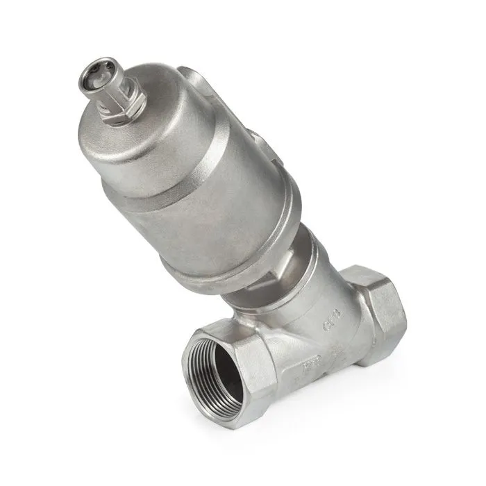 Седельный клапан наклонный, нерж. 304 с пневмоприводом (нерж.), DN50 TL50CPAVS TITAN LOCK Седельный клапан наклонный, нерж. 304 с пневмоприводом (нерж.), DN50 TL50CPAVS TITAN LOCK