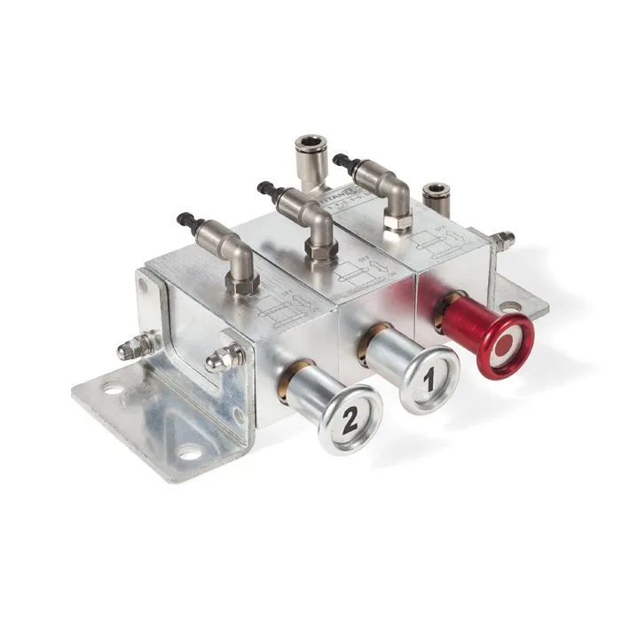 Пневматический блок управления донными клапанами автоцистерны 2-х отсечный, алюминий, TLCU2 TITAN LOCK