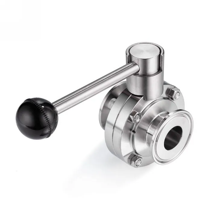 Затвор дисковый нержавеющий (AISI304) DN40, типа clamp-clamp TLSD040CLS TITAN LOCK