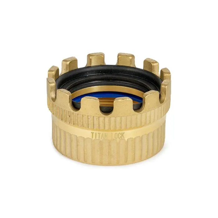 Соединение TankWagen, комплект (муфта MK б/рукоятки + штуцер под рукав), латунь, TLMKS80BR TITAN LOCK