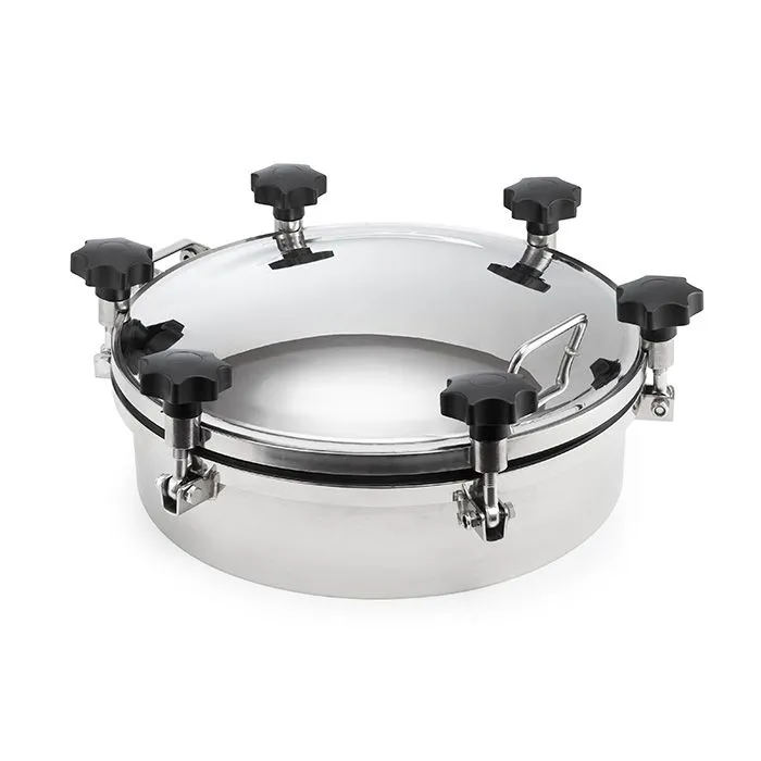 Люк круглый под давление нержавеющий DN400, пласт.ручки, TLTK400SHP TITAN LOCK