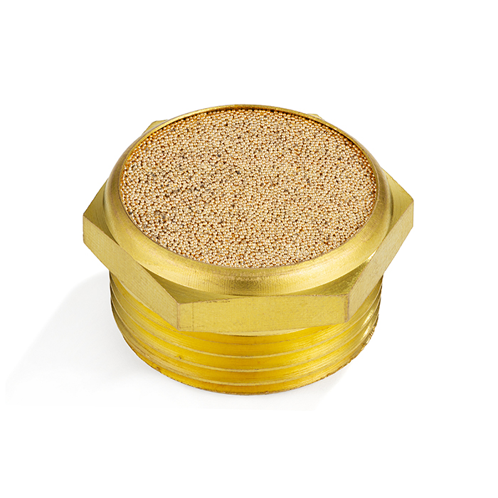 Пневмоглушитель, наруж.резьба M5, латунь, тип BSLM, TLP-BSLM-05 TITAN LOCK