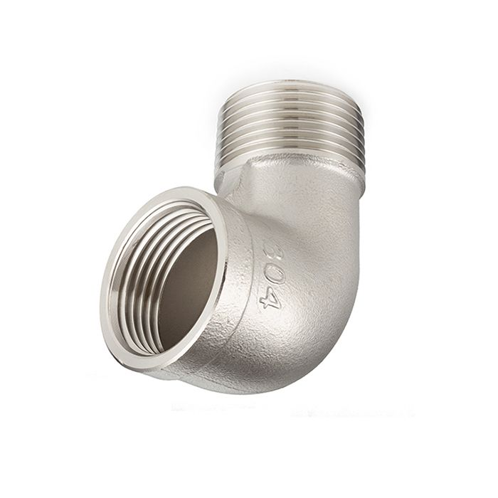 Отвод 90° нержавеющий (уголок) НР/ВР, 1 1/2" AISI304 TL150ELMF TITAN LOCK