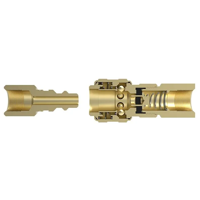 1/4in, БРС серия D, ISO 6150 B, розетка, внутр.резьба, латунь TL2DF-B TITAN LOCK