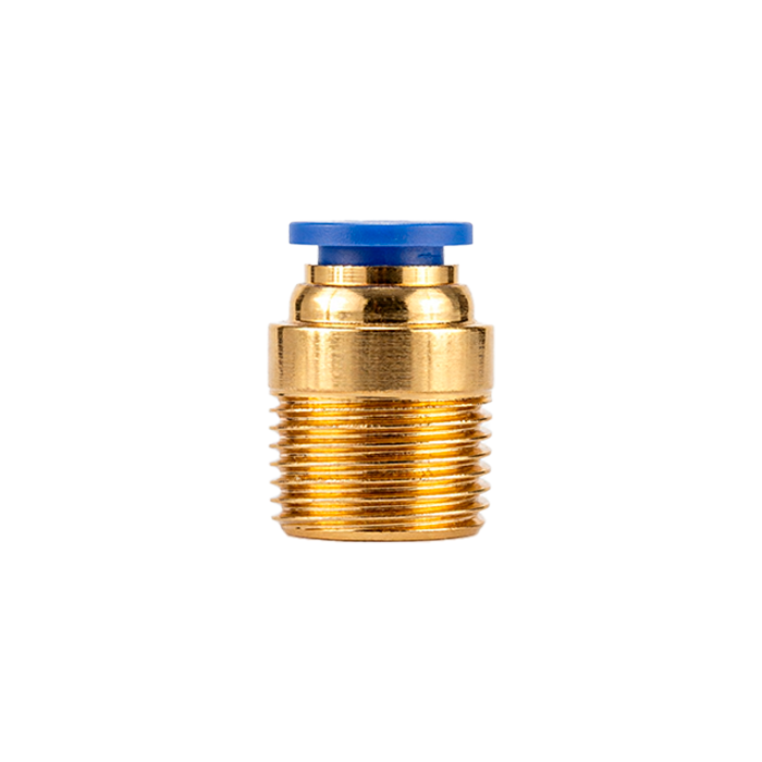 Фитинг цанговый прямой, 8 мм, наруж. резьба 1/8", латунь, тип POC, TLP-POC8-01BR TITAN LOCK